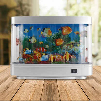 LED Artificial Aquarium Night Light Dynamic Fake Fish Tank Light Tropical Fish Sensory Aquarium Lamp Gift for Kids