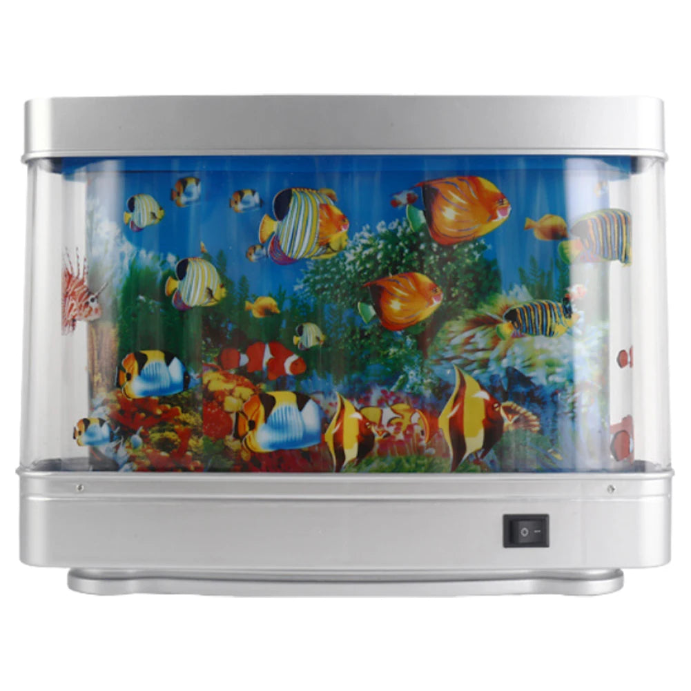 LED Artificial Aquarium Night Light Dynamic Fake Fish Tank Light Tropical Fish Sensory Aquarium Lamp Gift for Kids